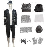 Pop Superstar Michael Jackson Costume Halloween Cosplay Costume for Kids Adults