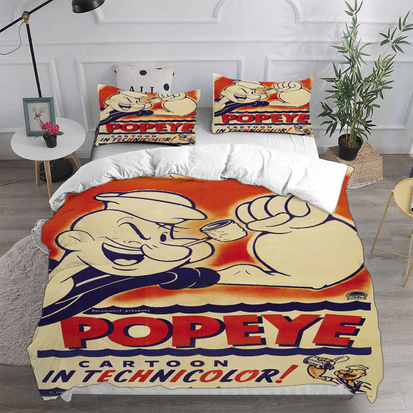 Popeye the Sailor Bedding Sets Bed Quilt Cover Pillow Case Halloween Cosplay Comforter Sets