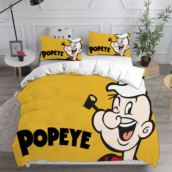 Popeye the Sailor Bedding Sets Bed Quilt Cover Pillow Case Halloween Cosplay Comforter Sets