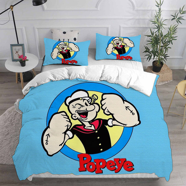 Popeye the Sailor Bedding Sets Bed Quilt Cover Pillow Case Halloween Cosplay Comforter Sets
