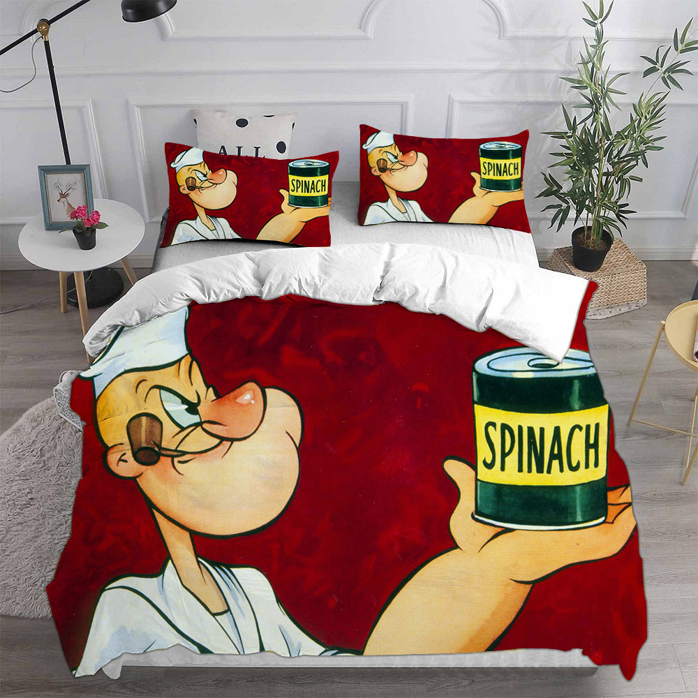 Popeye the Sailor Bedding Sets Bed Quilt Cover Pillow Case Halloween Cosplay Comforter Sets