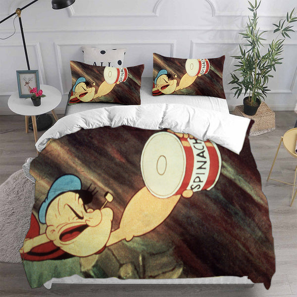 Popeye the Sailor Bedding Sets Bed Quilt Cover Pillow Case Halloween Cosplay Comforter Sets