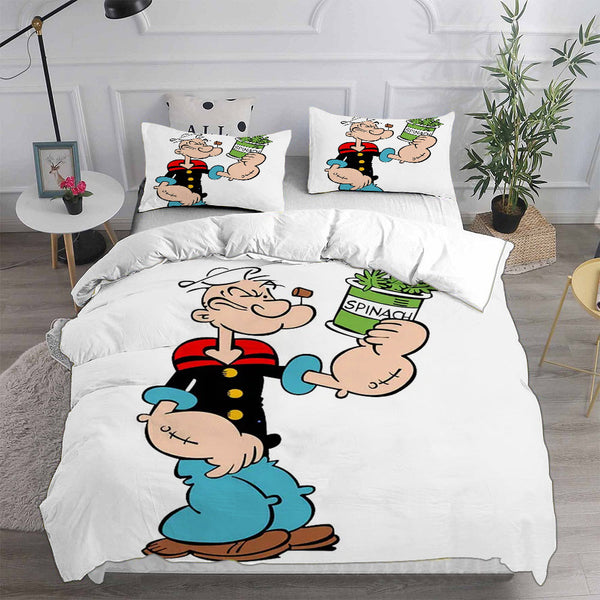 Popeye the Sailor Bedding Sets Bed Quilt Cover Pillow Case Halloween Cosplay Comforter Sets