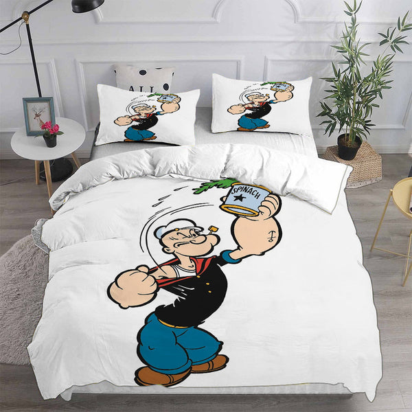 Popeye the Sailor Bedding Sets Bed Quilt Cover Pillow Case Halloween Cosplay Comforter Sets
