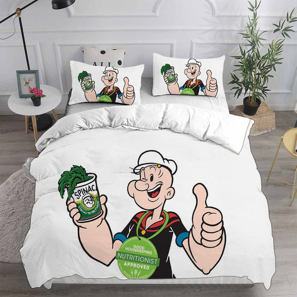 Popeye the Sailor Bedding Sets Duvet Cover Halloween Cosplay Comforter Sets
