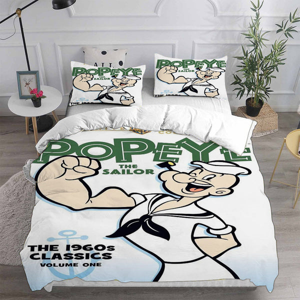 Popeye the Sailor Bedding Sets Duvet Cover Halloween Cosplay Comforter Sets