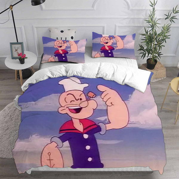Popeye the Sailor Bedding Sets Duvet Cover Halloween Cosplay Comforter Sets