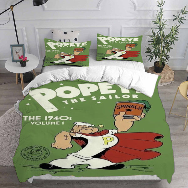 Popeye the Sailor Bedding Sets Duvet Cover Halloween Cosplay Comforter Sets