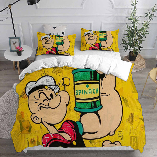 Popeye the Sailor Bedding Sets Duvet Cover Halloween Cosplay Comforter Sets