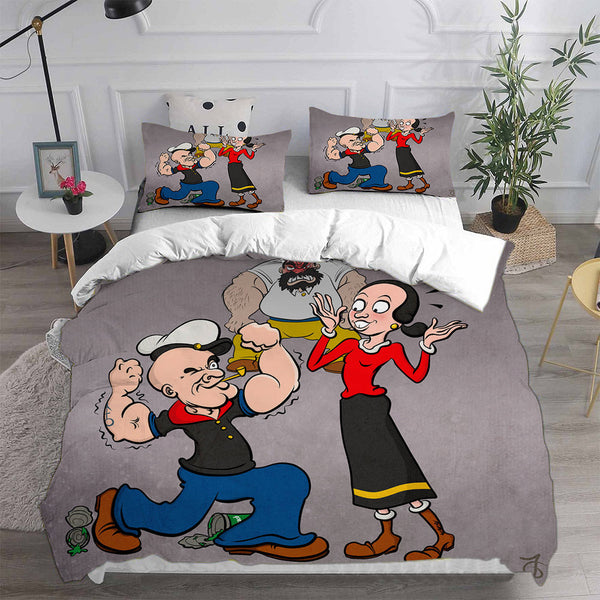 Popeye the Sailor Bedding Sets Duvet Cover Halloween Cosplay Comforter Sets