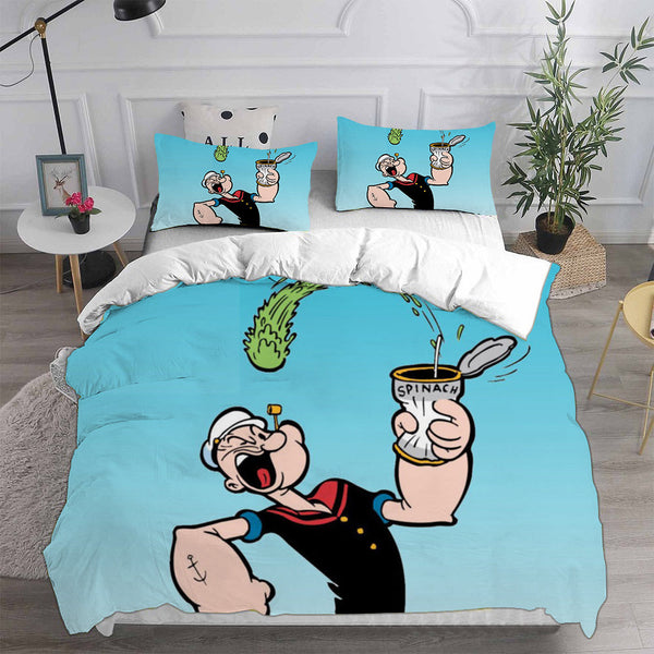 Popeye the Sailor Bedding Sets Duvet Cover Halloween Cosplay Comforter Sets