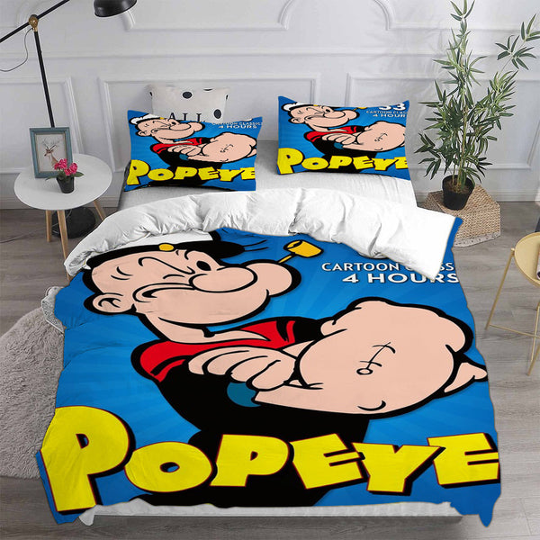 Popeye the Sailor Bedding Sets Duvet Cover Halloween Cosplay Comforter Sets