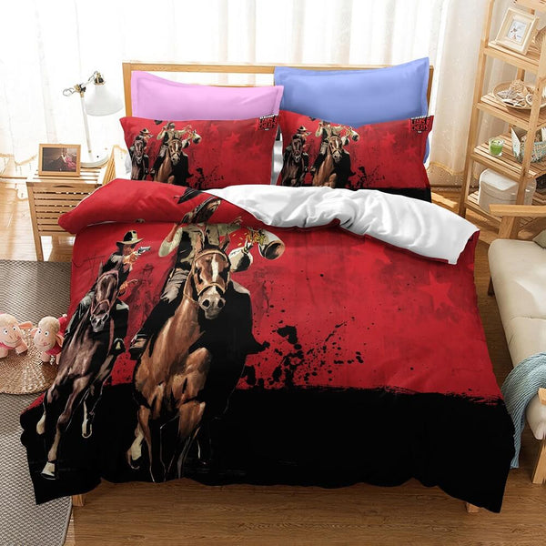 Red Dead Redemption Cosplay Duvet Cover Set Halloween Quilt Cover