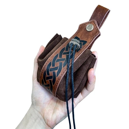 Retro Medieval Renaissance Viking Belt Pouch Coin Purse Waist Bags Waist Pack PU