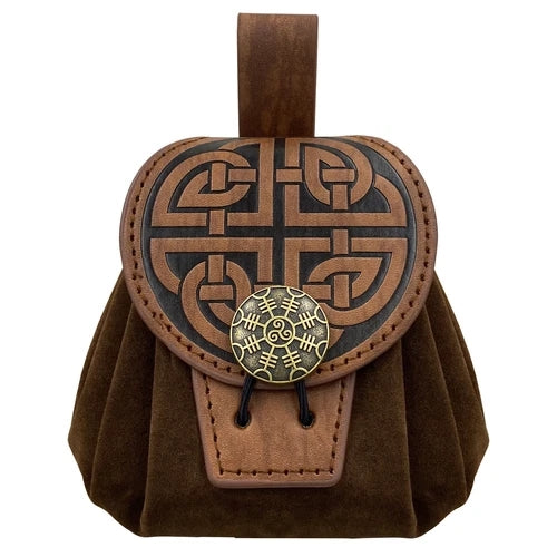 Retro Medieval Renaissance Viking Belt Pouch Coin Purse Waist Bags Waist Pack PU