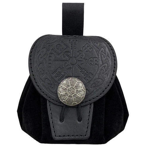Retro Medieval Renaissance Viking Belt Pouch Coin Purse Waist Bags Waist Pack PU