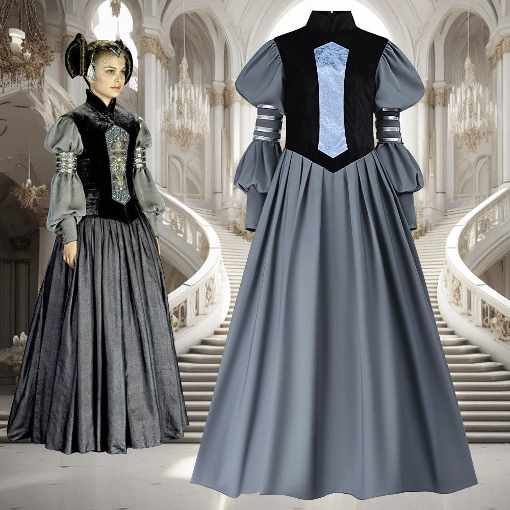 SW Queen Padmé Amidala Court Dress Gown Halloween Medieval Suits