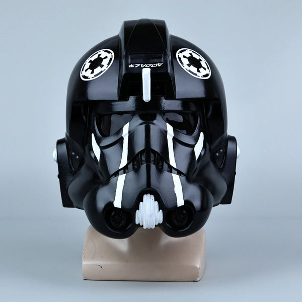 SW TIE Fighter Pilot Helmet Full Head Halloween Masks Props PVC