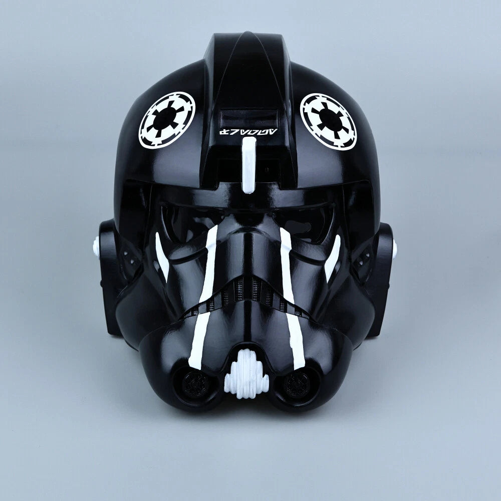 SW TIE Fighter Pilot Helmet Full Head Halloween Masks Props PVC