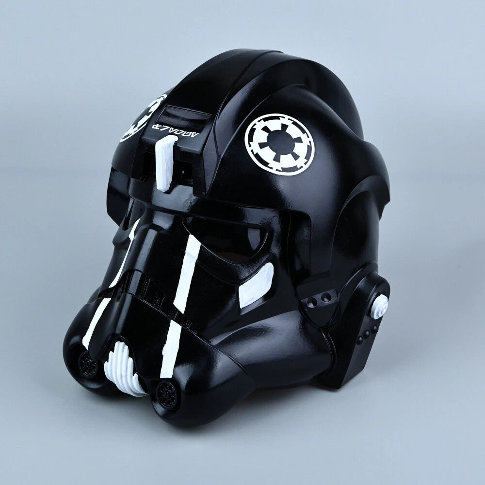 SW TIE Fighter Pilot Helmet Full Head Halloween Masks Props PVC