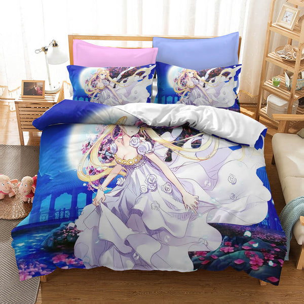 Sailor Moon Cosplay Bedding Set Duvet Cover Halloween Bed Sheets