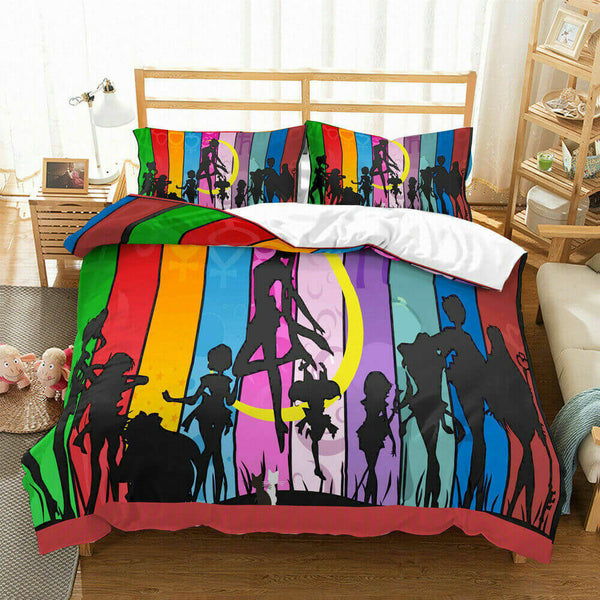 Sailor Moon Cosplay Bedding Set Duvet Cover Halloween Bed Sheets
