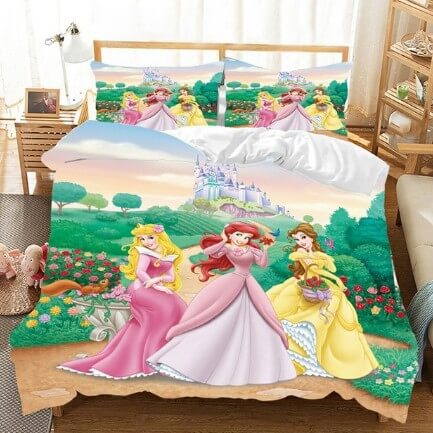 Snow White Cosplay Bedding Set Duvet Cover Halloween Bed Sheets