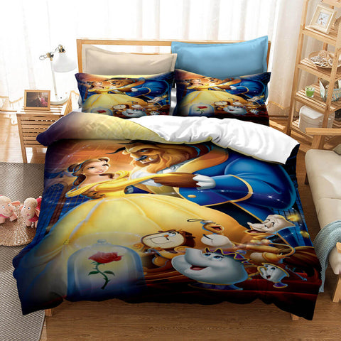 Snow White Cosplay Bedding Set Duvet Cover Halloween Bed Sheets