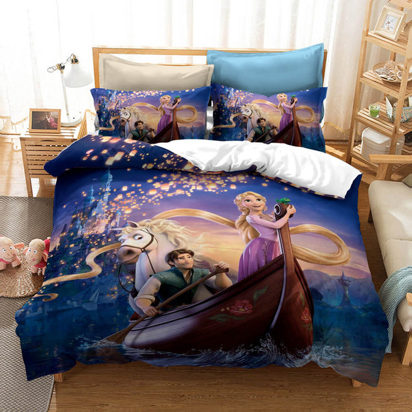 Snow White Cosplay Bedding Set Duvet Cover Halloween Bed Sheets