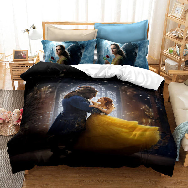 Snow White Cosplay Bedding Set Duvet Cover Halloween Bed Sheets