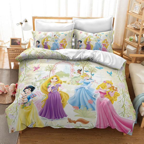 Snow White Cosplay Bedding Set Duvet Cover Halloween Bed Sheets