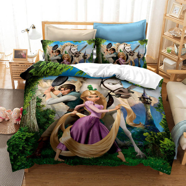 Snow White Cosplay Bedding Set Duvet Cover Halloween Bed Sheets