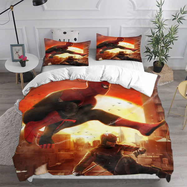 Spider-Man Bedding Sets Cosplay Peter Parker Duvet Cover Halloween Comforter Sets