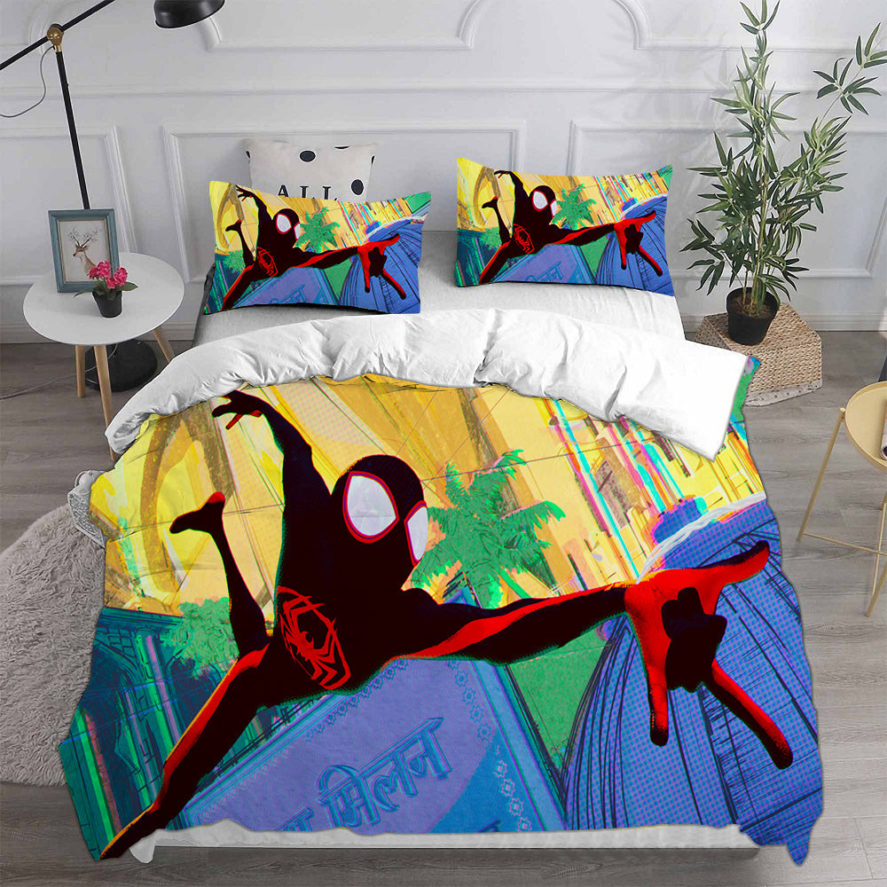 Spider-Man Into the Spider-Verse Cosplay Bedding Sets Duvet Cover Halloween Comforter Sets