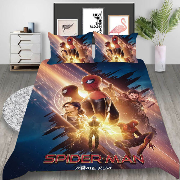 Spider Man No Way Home Cosplay Bedding Set Duvet Cover Halloween Bed Sheets
