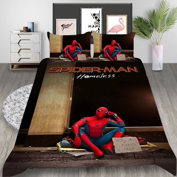 Spider Man No Way Home Cosplay Bedding Set Duvet Cover Halloween Bed Sheets