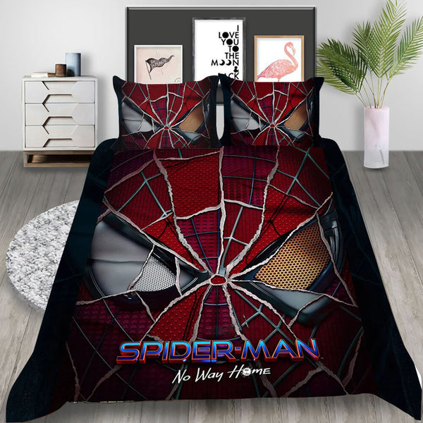 Spider Man No Way Home Cosplay Bedding Set Duvet Cover Halloween Bed Sheets