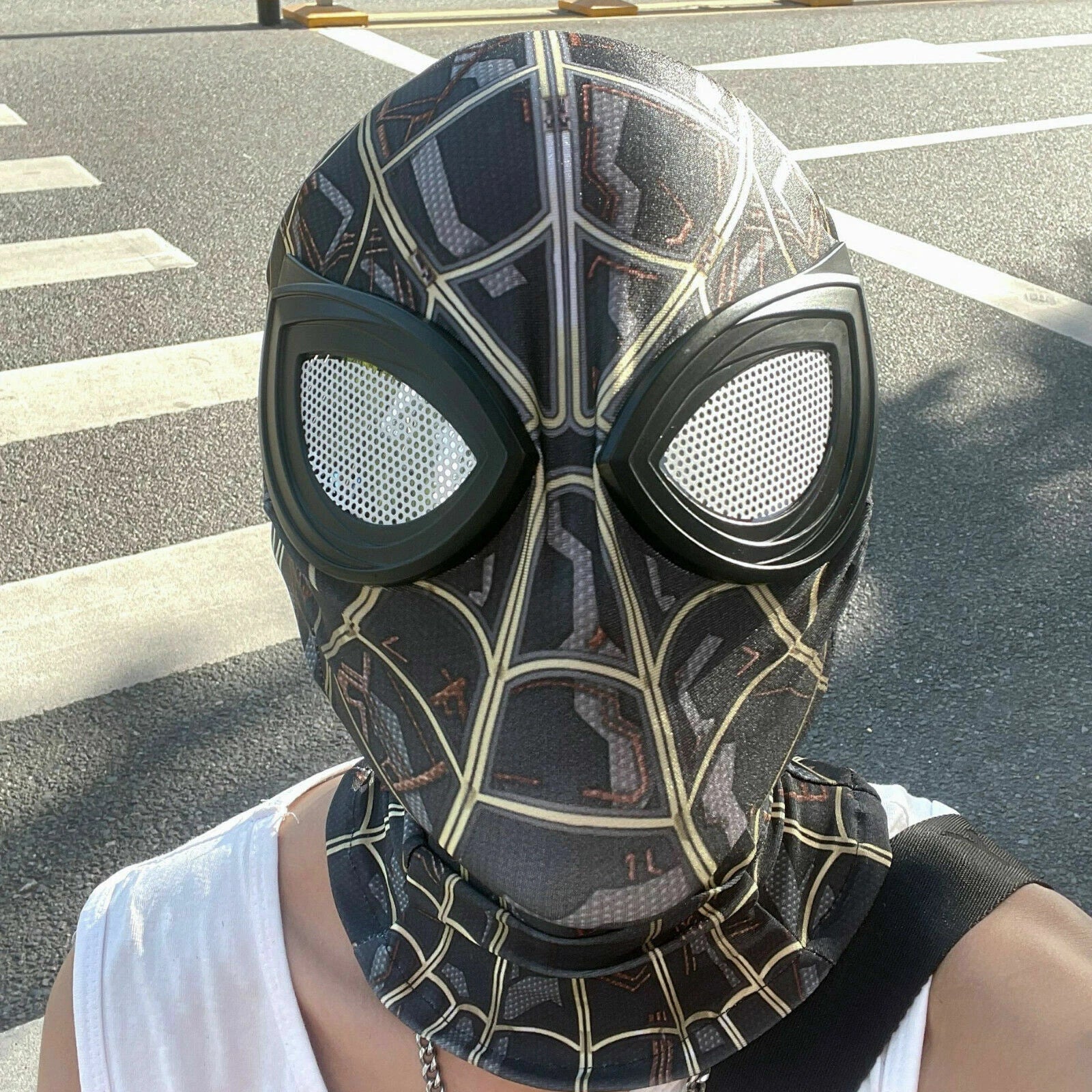 Spiderman No Way Home Mask Cosplay Superhero Spiderman Face Hood Masquerade Prop