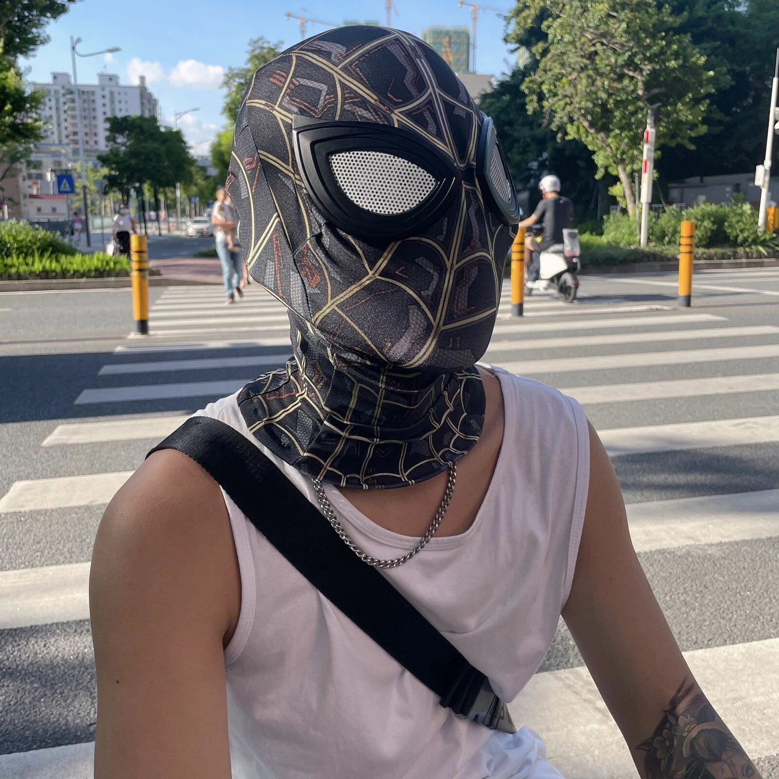 Spiderman No Way Home Mask Cosplay Superhero Spiderman Face Hood Masquerade Prop