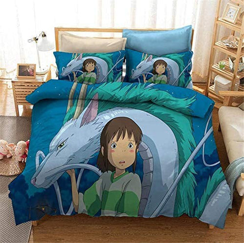 Spirited Away Cosplay Bedding Set Duvet Cover Halloween Bed Sheets