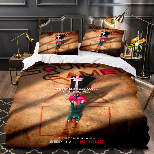 Squid Game Cosplay Bedding Sets Duvet Cover Halloween Comforter Sets