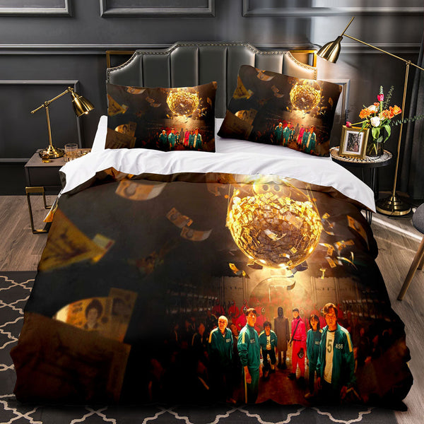 Squid Game Cosplay Bedding Sets Duvet Cover Halloween Comforter Sets