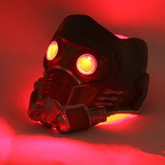 Star Lord LED Helmet Cosplay Superhero Star Lord Quill LED Mask Props Latex