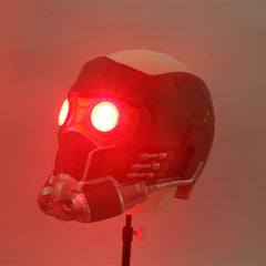 Star Lord LED Helmet Cosplay Superhero Star Lord Quill LED Mask Props Latex
