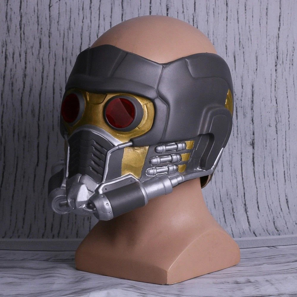 Star Lord LED Helmet Cosplay Superhero Star Lord Quill LED Mask Props Latex
