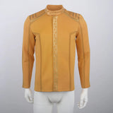 Star Trek SNW Captain Pike Gold Uniforms Spock Blue Top Shirts Cosplay Costumes for Men