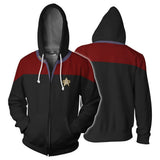 Star Trek Deep Space Nine Commander Sisko Duty Hoodie Sweater 3D Sweatshirt Cosplay Costume