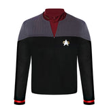 ST Jean-Luc Picard Shirt Long Sleeve Top Cosplay Costumes for Men