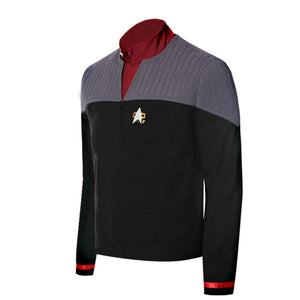 ST Jean-Luc Picard Shirt Long Sleeve Top Cosplay Costumes for Men