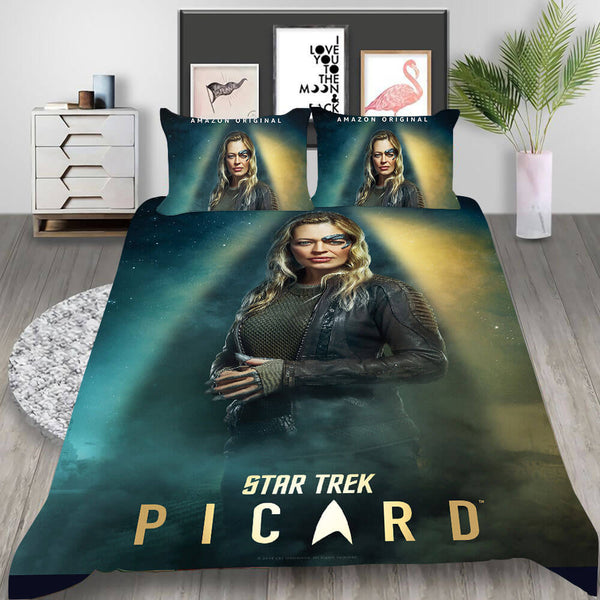 Star Trek Picard Discovery Cosplay Bedding Set Duvet Cover Halloween Bed Sheets